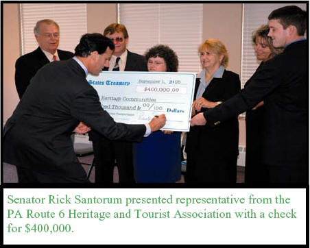 PA Route 6 Heritage and Tourist Association Check