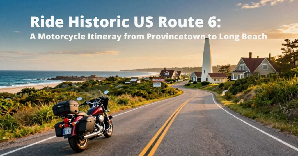 A motorcycle on a winding road, showcasing the journey aspect