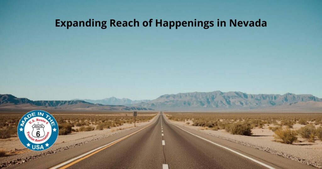 Historic US Route 6 crossing Nevada desert with distant mountain ranges