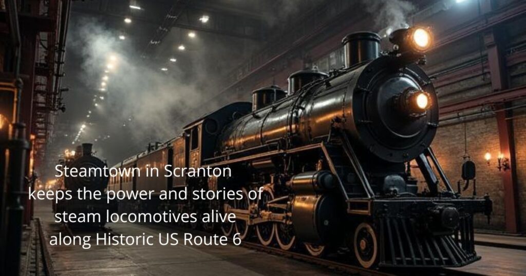 Steamtown in Scranton keeps the power and stories of steam locomotives alive along Historic US Route 6