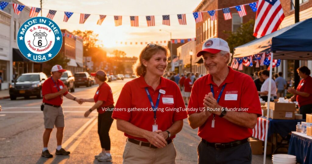 Volunteers gathered during GivingTuesday US Route 6 fundraiser